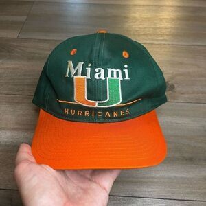 Vintage‎ Miami Hurricanes Green SnapBack Hat